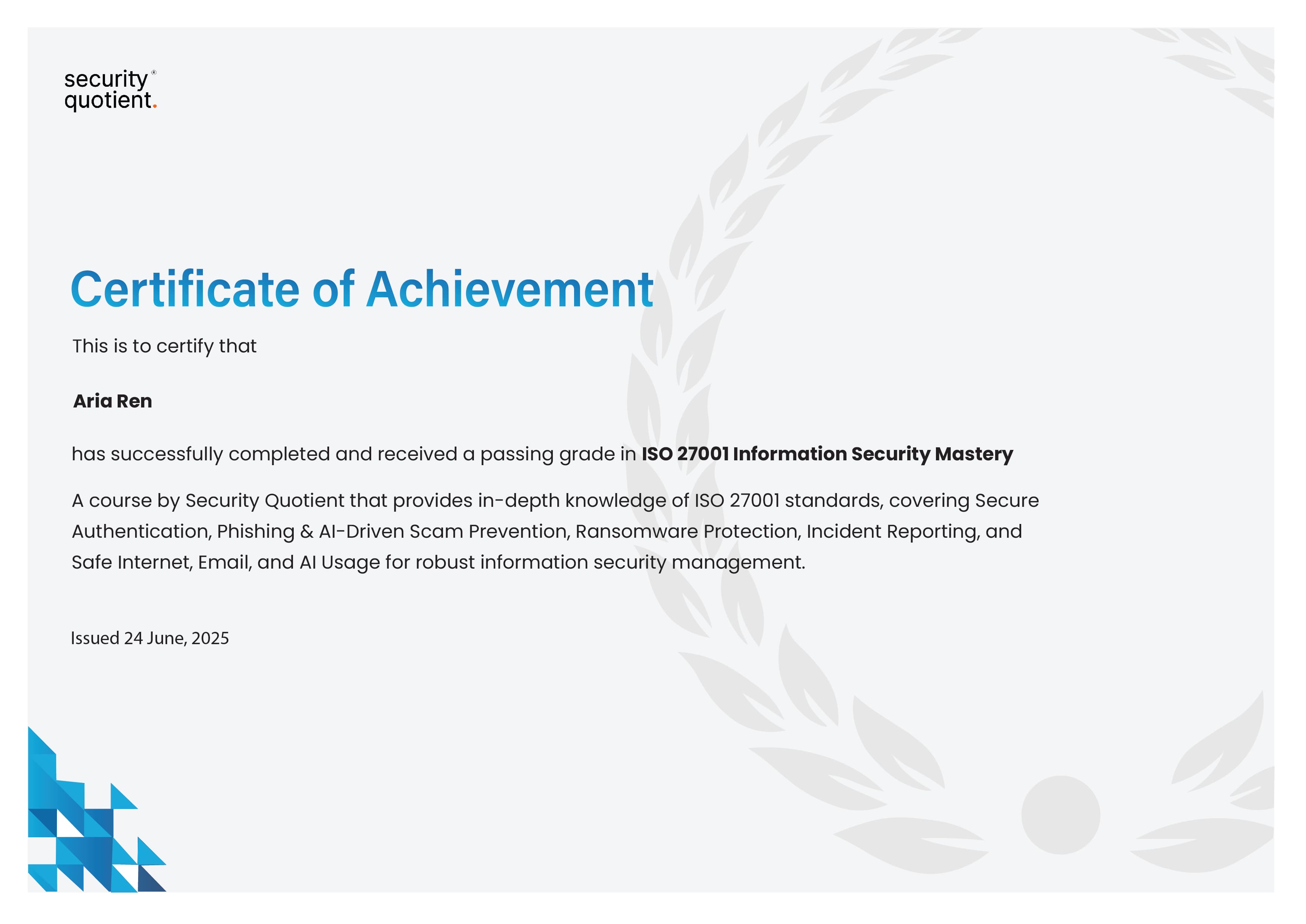 ISO 27001 Information Security Mastery