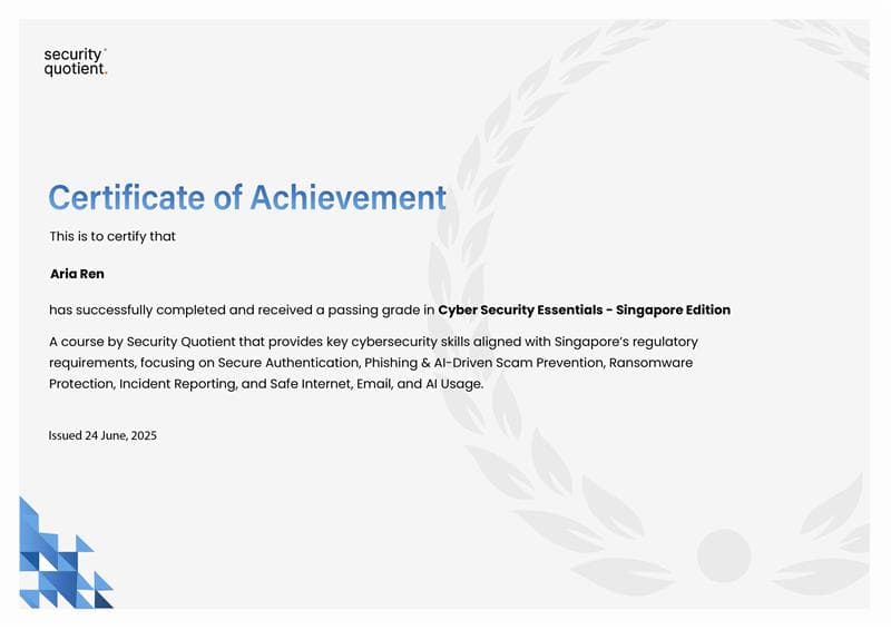 Cyber Security Essentials: Singapore Edition
